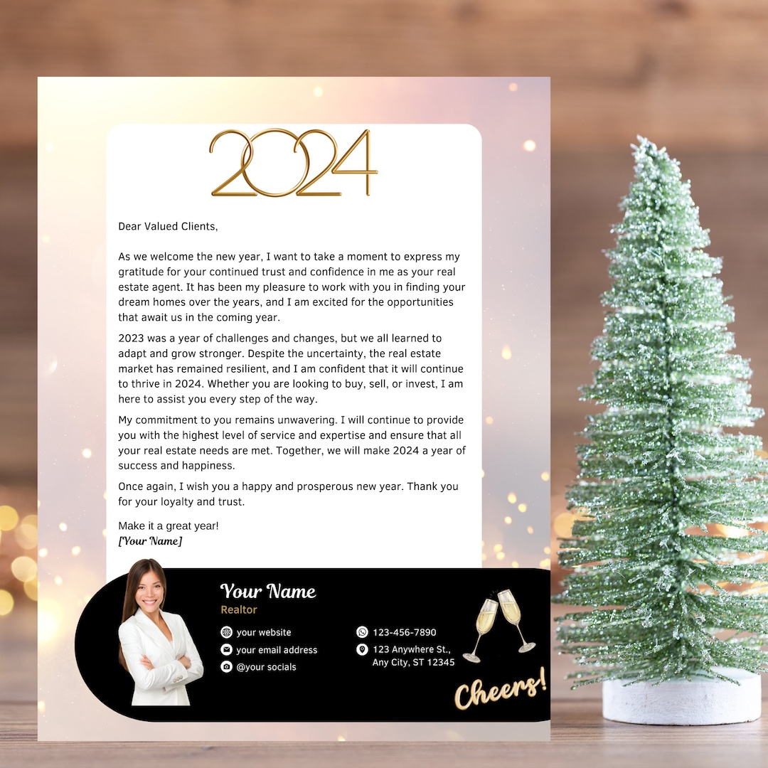 10 in 1 Real Estate Holiday Letter, Realtor Holiday Farming Letter, New