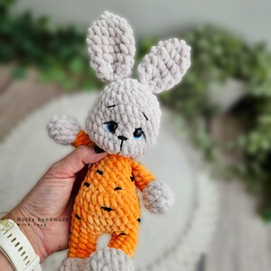 Patrón de conejito amigurumi de ganchillo: Peluche fácil de coser (patrón en PDF) imagen 8