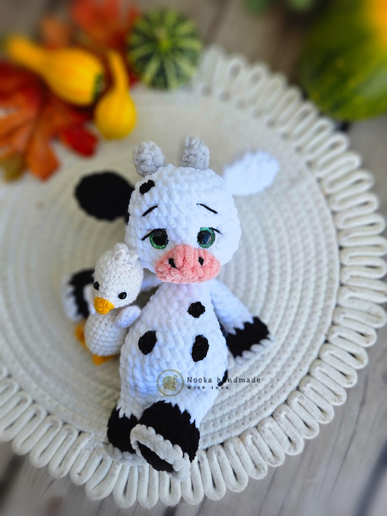 Roua Cow /crochet Toy/ Easy Crochet Pattern/low Sew And/ Crochet