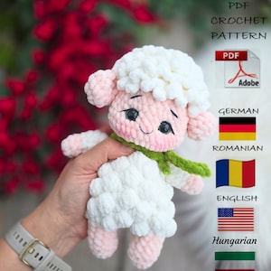 Baby Lana Sheep / Crochet  Pattern small sheep / Amigurumi  (PDF Download) / Small toy /low sew/ baby collection/ Crochet sheep