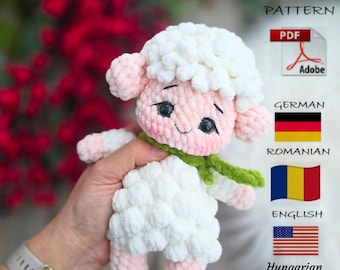 Baby Lana-schaapje / Haakpatroon klein schaapje / Amigurumi (pdf-download) / Klein speelgoed/laag naaien/ babycollectie/ gehaakte schaapjes