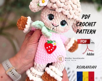 LANA Agnello / Schema all'uncinetto / Amigurumi (Download PDF) / Piccolo giocattolo / Senza cuciture / Collezione tascabile / Agnello Amigurumi / Simpatico animale da fattoria