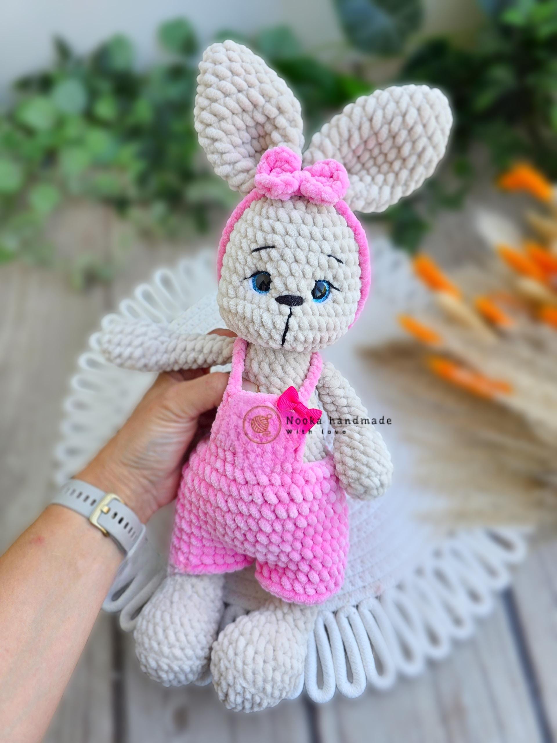 Crochet Bunny Pattern: Dor & Dora Amigurumi - 3-in-1 Low Sew Toy