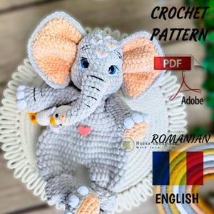 Crochet Elephant Amigurumi Pattern: Snuggler Comfort Toy (PDF Pattern)