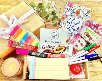 Exam Stress Gift Box, Good Luck With Exams Gift, Good Luck Spa Gift Box, Exams Self-Care Gift, Revision Self-Care Gift.