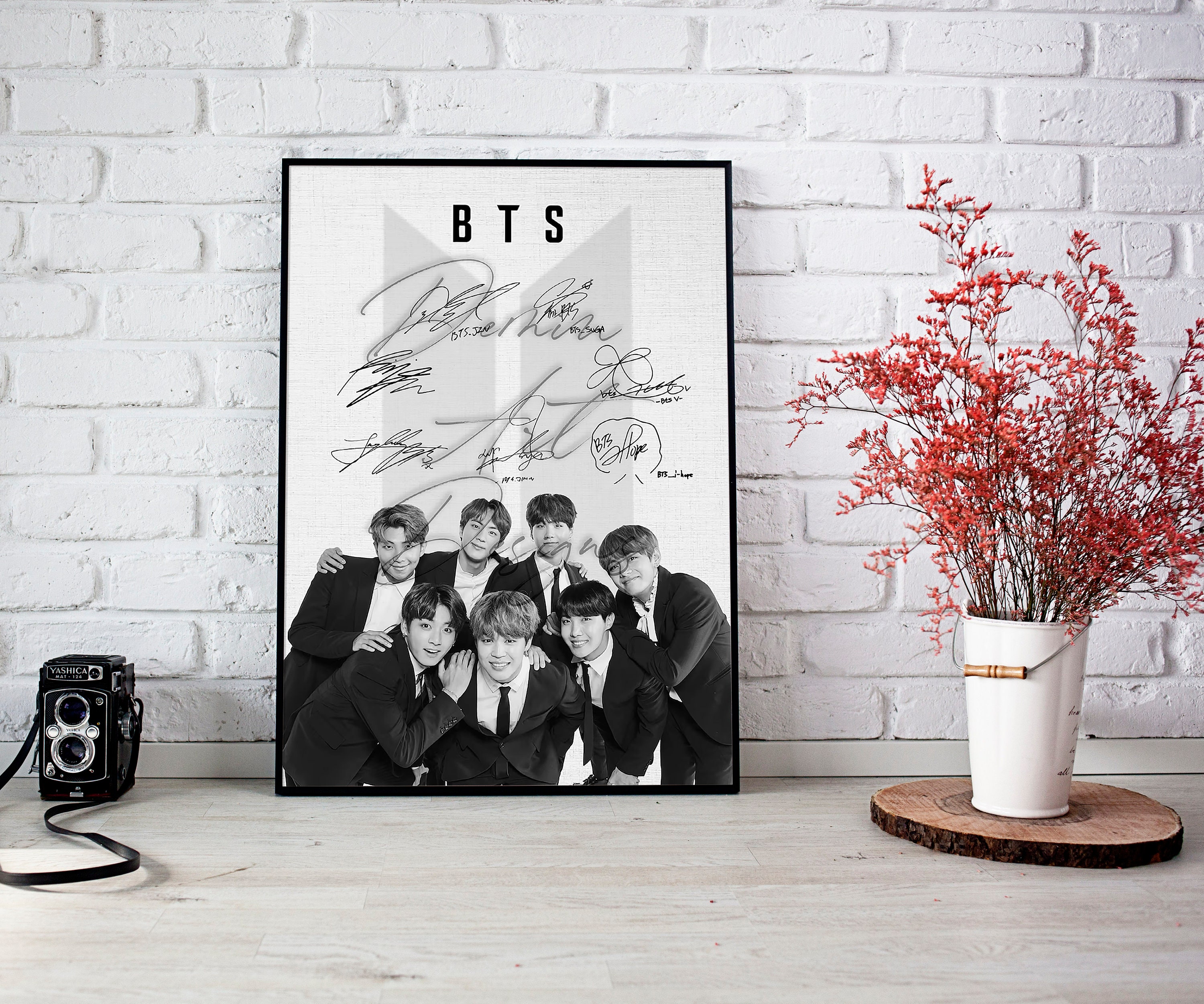 Poster B T S - Signature/autograph Fan Made Picture Poster