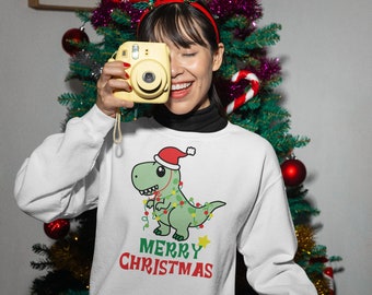 Dinosaur, Christmas,Sweater, shirt, Cute, trex, winter, Funny, Dinosaur Shirt, Holiday, Tee, Christmas gift, gifts, gifted, g ifted