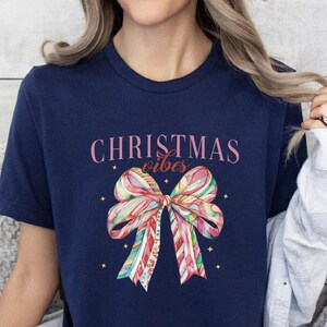 Coquette Christmas Shirt, Christmas Tshirt, Holiday Gift, Christmas Bow Shirt, Coquette Bow Shirt, Christmas Tee, Shirts for Women