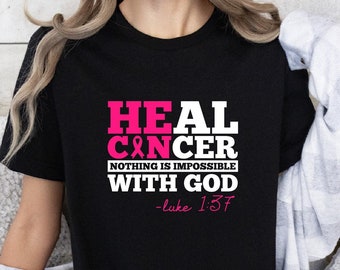 Heal Cancer Shirt, Cancer Supp Shirt, Family Cancer Support, Cancer Awareness Shirt, Cancer Ribbon Tee, Breast Cancer, Cancer Survivor