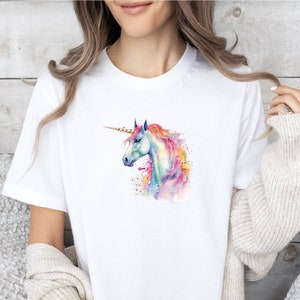 Glitter Unicorn Shirt, Unicorn Birthday T-Shirt. Unicorn Girl Tee, Girls Birthday Gift, Birthday Shirt Girl, Cute Unicorn Shirt, Magical Tee