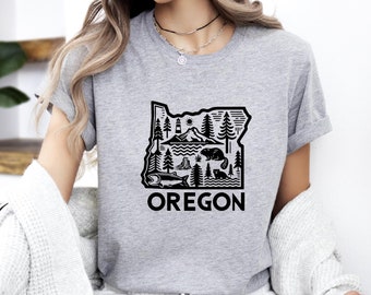 Retro Oregon Shirt, Oregon Tshirt, Oregon Lover Gift, Vintage Washed Oregon, Oregon Travel Shirt, Oregon State Shirt, Gift for Oregon Lover