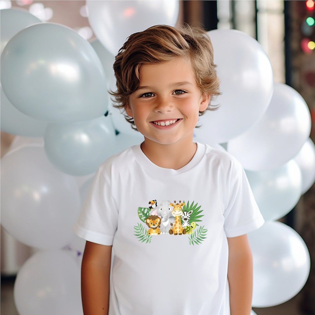 Organic Jungle Print Short Sleeve Shirt - 2 Left Size 6-7 & 7-8 years