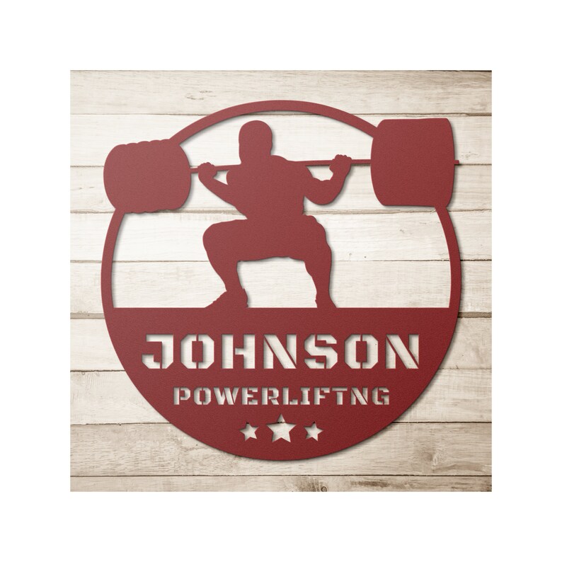 Custom Gym Sign Metal Powerlifting Sign Personalized Gym Lover Gifts