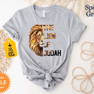 Lion of Judah Christian T-Shirt: Bold Graphic Faith Tee