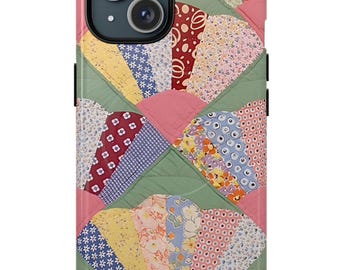 Patchwork Quilt Phone Case | Tough Magnetic Case | Iphone 17