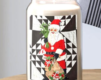 Vintage Santa Candle | Soy Candle 13.75oz | Quilter GIft