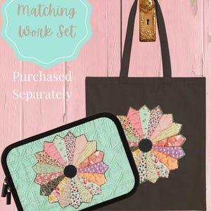 Funda y bolso para portátil con diseño de patchwork / Bolso de trabajo con estampado de patchwork / Estampado de saco de pienso con bloques de patchwork vintage
