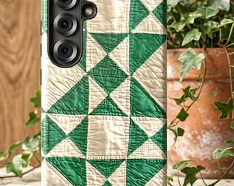 Quilt Phone Case | Retro | Vintage Style | Textile Art | Boho Inspired |Patchwork  Accessory|