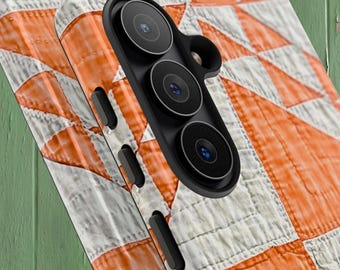Orange Quilt Phone Case | Tough Case | Tennessee Vols Cover |Vintage Quilt Pattern