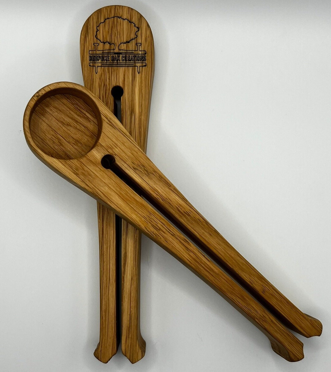 Solid Oak Handmade Coffee Scoop Clip Coffee Bag Clip Oak L Coffee Scoop