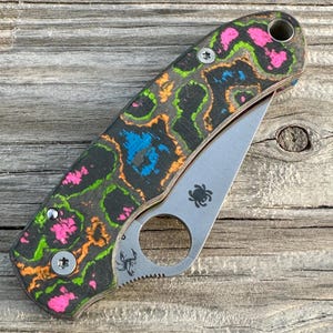 80s CamoCarbon Skinny Scales for Spyderco Para 3