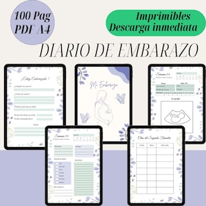 Pregnancy Diary with Weekly Tracker, Printable Planner, Pregnancy Kit, Gift for Pregnant Women, Pregnancy Keepsakes