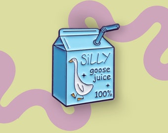 Silly Goose Juice Broche Emaille Pin, Introverte Badge Sieraden, Collectable Pin, Cadeau voor Barista, Cadeau voor Pin lover, Denim Jacket Decor