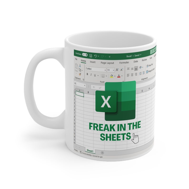 Freak in the sheets, excel, excel mugs, office gift, preadsheet nerd coworker gift, funny gift for accounting data analyst, accountant Humor image 9