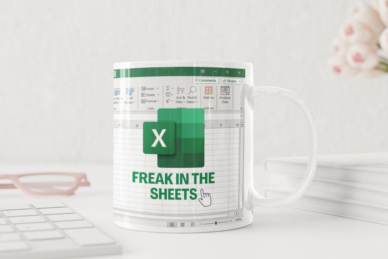 Freak in the sheets, excel, excel mugs, office gift, preadsheet nerd coworker gift, funny gift for accounting data analyst, accountant Humor image 8