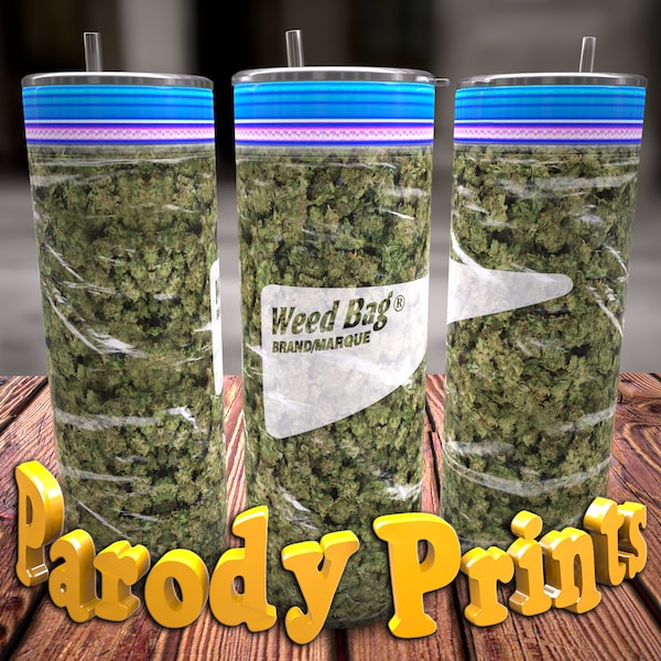 420 Weed Tumbler Wrap PNG, Bag of Weed 20oz Tumbler PNG, Funny Pot Head Stoner Tumbler, Seamless Design For Sublimation, Instant Download