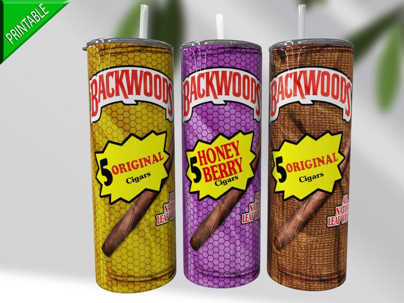 Backwoods Wrapper 20oz Tumbler Design, 420 Weed Stoner Tumbler Wrap