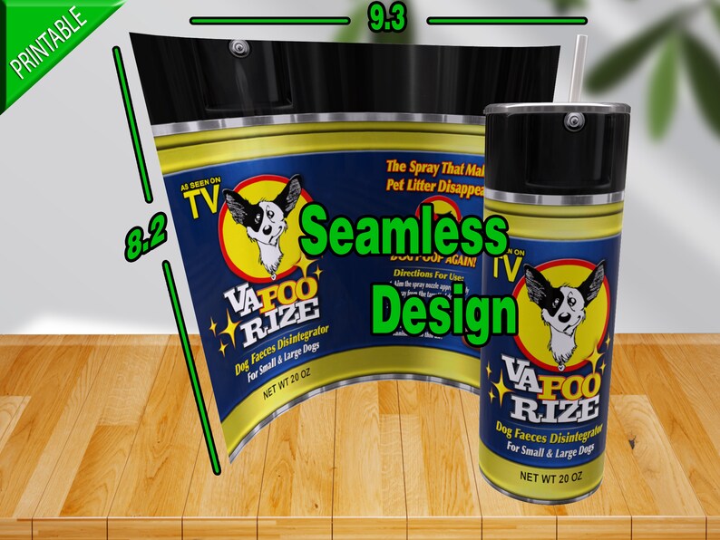 Dog Poop Spray 20 Oz Tumbler Wrap, Funny Pet Lover Dog Tumbler PNG, Seamless Design for