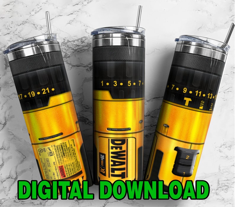 Drill 20 Oz Skinny Tumbler Wrap, Tools Drill Tumbler PNG, Seamless