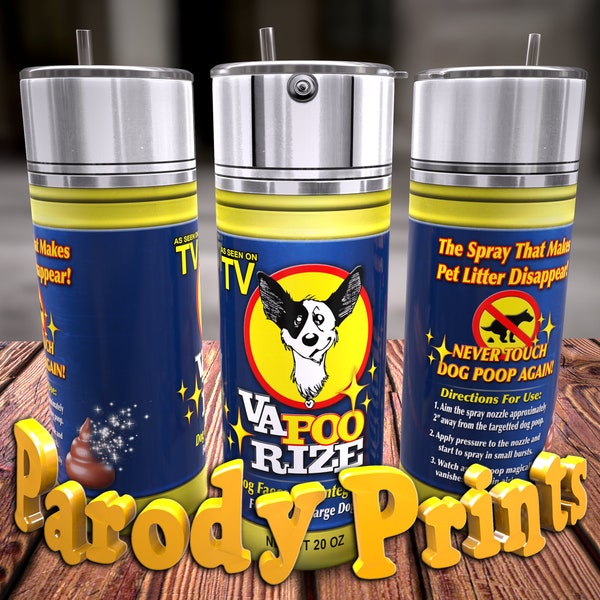 Dog Poop Spray Tumbler Wrap, 20 oz  Pet Lover Dog Funny Spray Tumbler PNG, Seamless Design For Sublimation, Gag Gift Digital Download