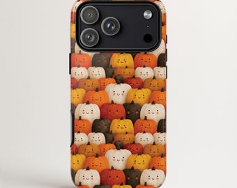 Cute Pumpkin Phone Case | Kawaii Autumn Aesthetic | Cozy Fall Halloween Cover | iPhone 17 MagSafe, Samsung Galaxy S26, Google Pixel 9