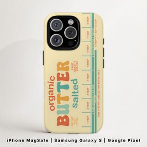 Salted Butter Tough Phone Case MagSafe | Butter Lover Gift | iPhone 16, Samsung Galaxy S25, Google Pixel 9 | Cooking Aesthetic Cover