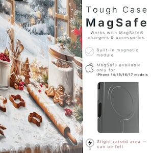 Kerstbakkerij-telefoonhoesje MagSafe | Hoes met traditionele kerstsnoepjes | Traditioneel koekje voor iPhone 17, Google Pixel 9 en Samsung Galaxy S26 afbeelding 3