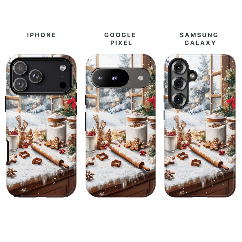 Kerstbakkerij-telefoonhoesje MagSafe | Hoes met traditionele kerstsnoepjes | Traditioneel koekje voor iPhone 17, Google Pixel 9 en Samsung Galaxy S26 afbeelding 7