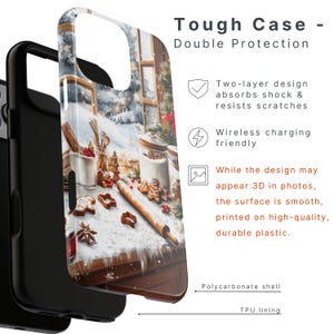 Kerstbakkerij-telefoonhoesje MagSafe | Hoes met traditionele kerstsnoepjes | Traditioneel koekje voor iPhone 17, Google Pixel 9 en Samsung Galaxy S26 afbeelding 2
