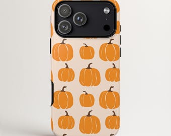 Cover per telefono con zucca autunnale / Estetica autunnale accogliente / Cover per telefono di Halloween in stile cottagecore / iPhone 17 MagSafe, Samsung Galaxy S26, Google Pixel 9