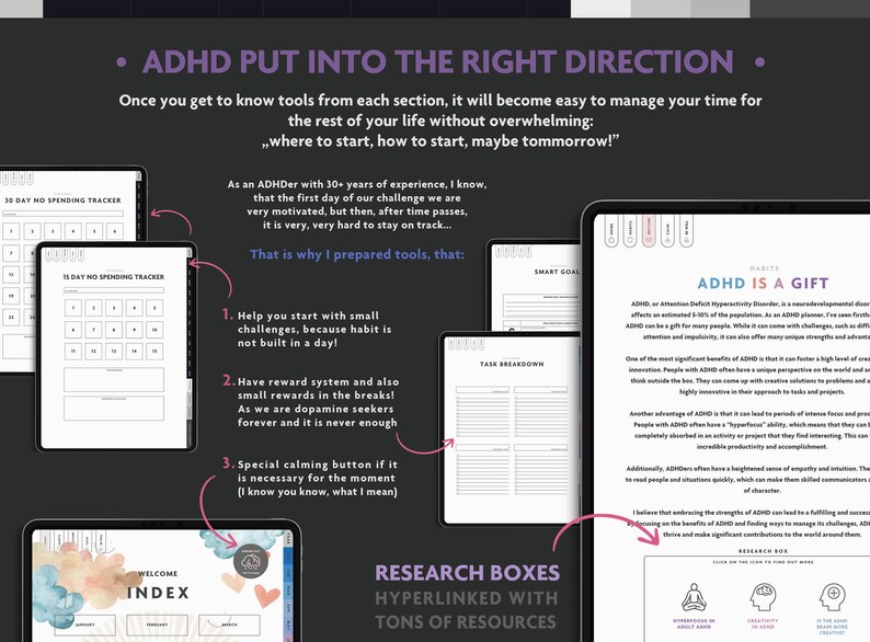 2024 ADHD Digital Planner by an Adhder | Compatible With iPad ...