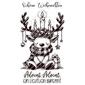 Hirsch - Rentier - Kerzen - christbaumkugeln - SVG