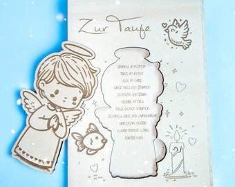 FAITH PUZZLE CARD - LASER Puzzle - Baptism Gift Personalized Puzzle