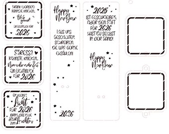 LASER FILE, SVG, luck, New Year, New Year's Eve - Pay attention to your wood thickness, New Year's luck