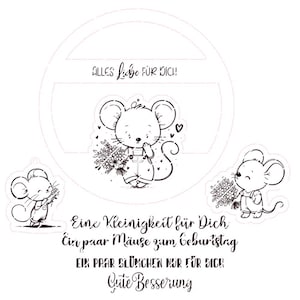 Souris - Petite Souris - Petit Quelque Chose - Bon rétablissement SVG - Cadeau en espèces