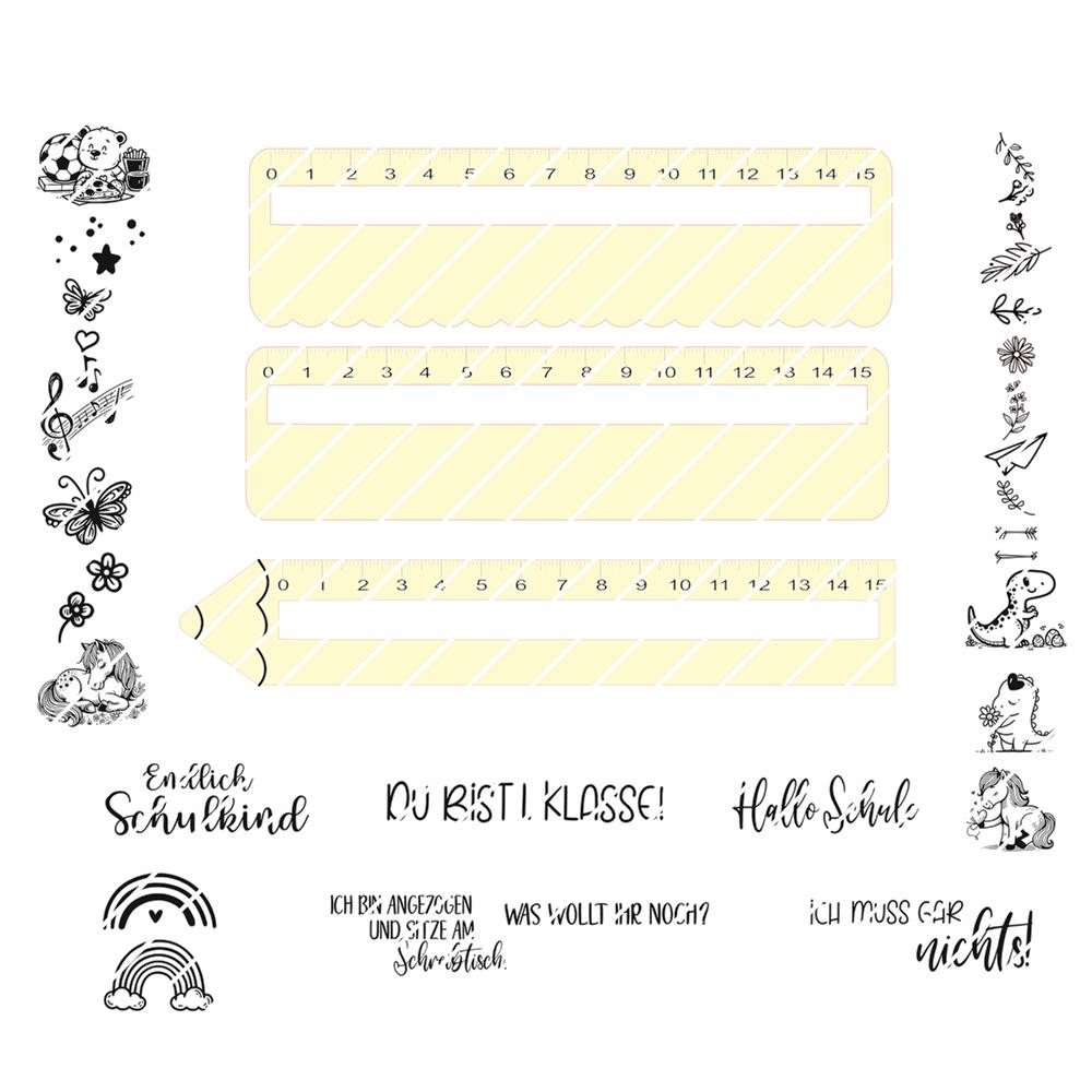 Ruler + Reading Aid School Supplies Laser – Plotter - Laser File SVG