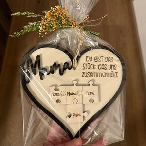Mama Papa Oma Opa Puzzle - Du bist das Stück, das uns zusammenhält. SVG Laserdatei