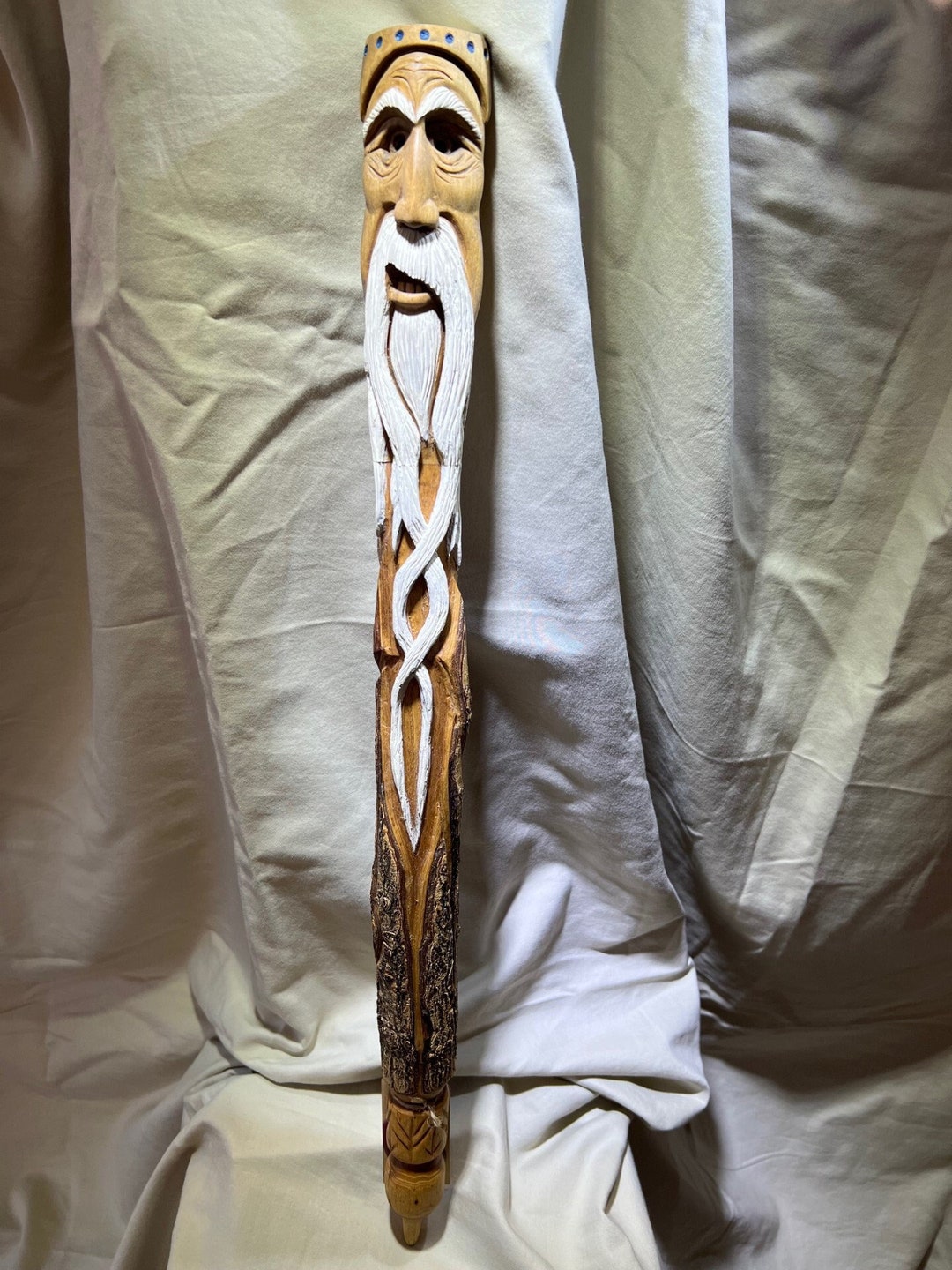 Wood Sprit, Wood Sprit Carving, Wooden Staff, Wood Sprit Staff, Kings ...