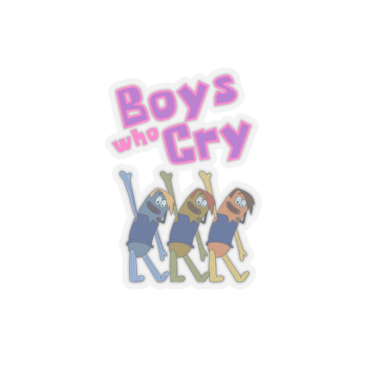 BOYS WHO CRY Spongebob Squarepants Nickelodeon Krusty Krab Kiss-cut ...