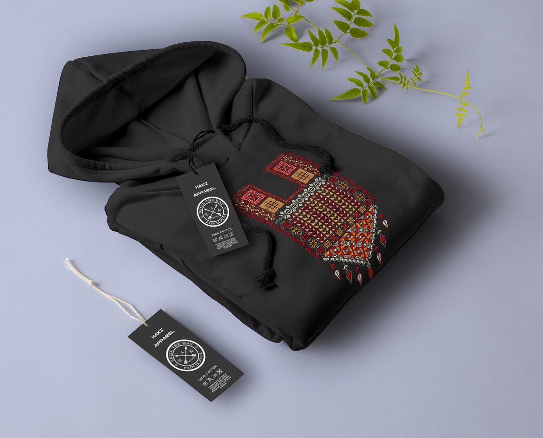 Salma Baby Pink Zipper Hoodie – Handmade Palestinian Tatreez